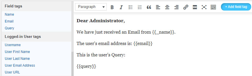 NEX-Forms - Success Message - Figure - 1