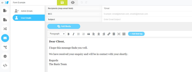 NEX-Forms - Success Message - Figure - 1