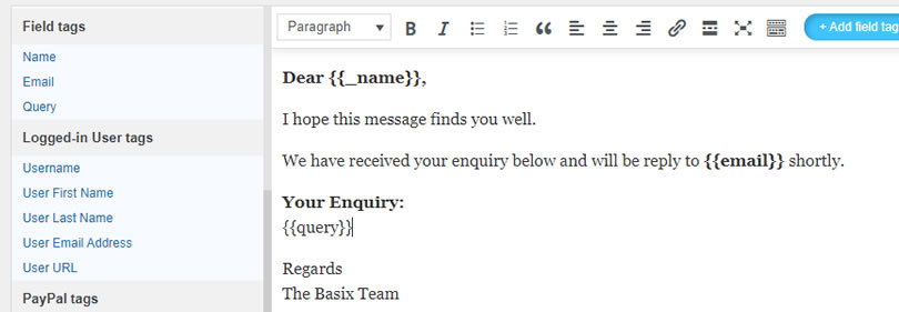 NEX-Forms - Success Message - Figure - 1