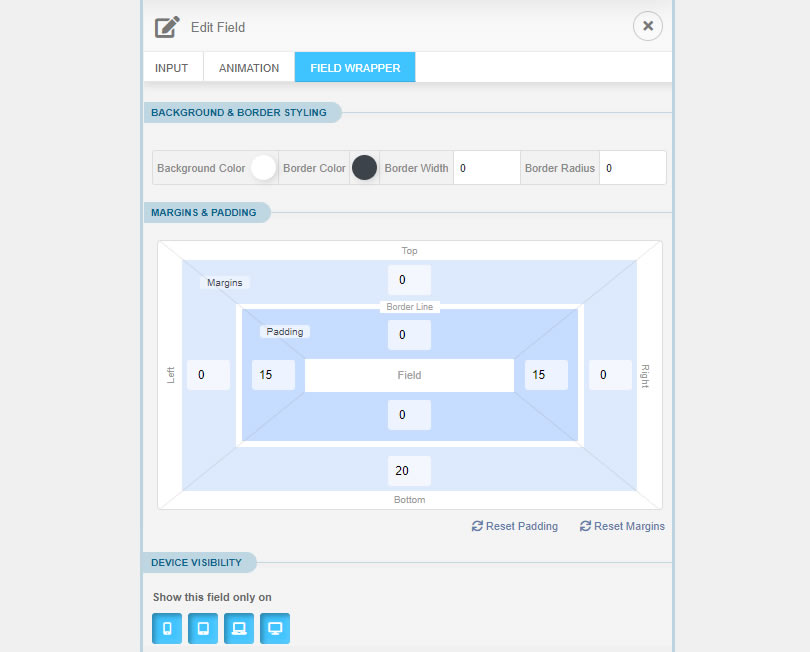 NEX-Forms - Grid Wrapper Settings - Figure 1