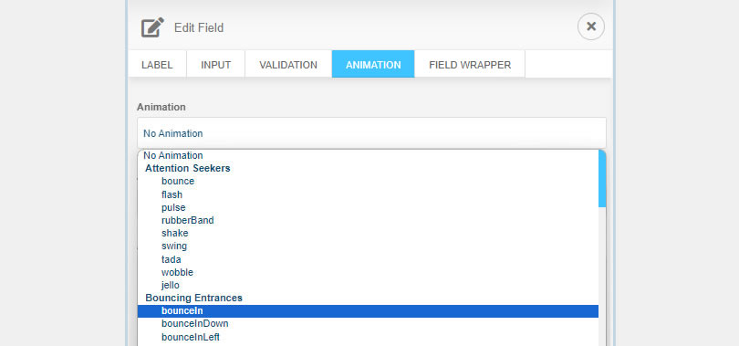 NEX-Forms - Field Animation Settings - Figure 2