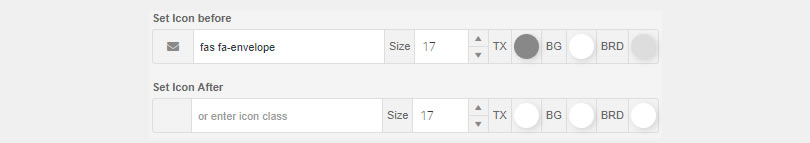 NEX-Forms - Form Fields and Elements - Icon Settings 5