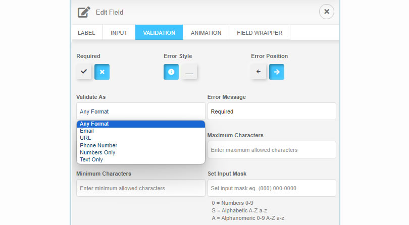 NEX-Forms - General Field Settings - Figure 5