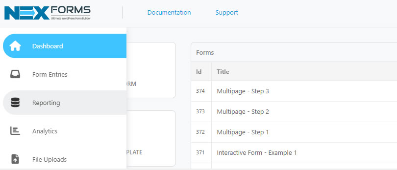 NEX-Forms - Form Entries - Access - Figure - 1